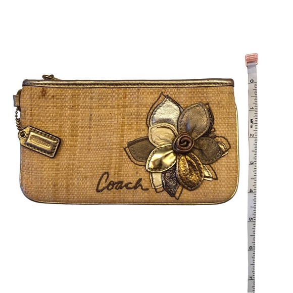 Coach Hamilton Collection Vintage Coated Straw Gold Metallic - Picture 2 of 16